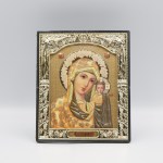Икона Божией Матери "Казанская", пластмассовый киот 10x12 см, на подставке